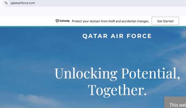 Figure 10 - Domain targeting Qatar Air Force related theme. However, this site was in the recent registration phase