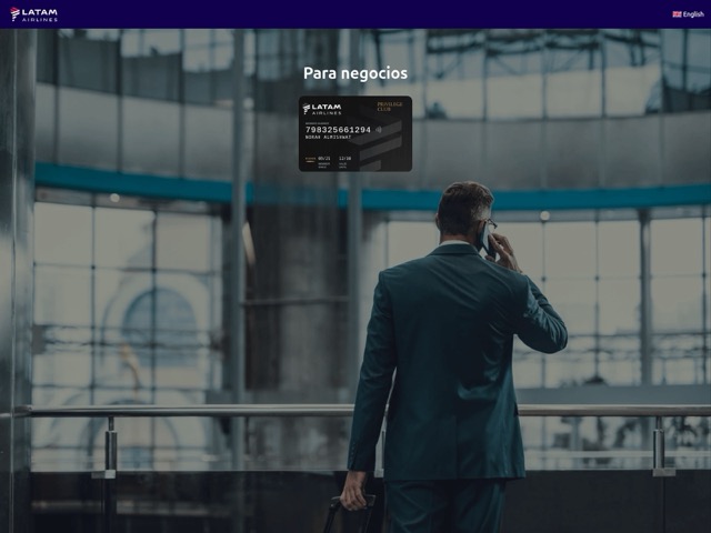 Figure 11 - Phishing page based on loyalty program and travel card for LATAM Airways