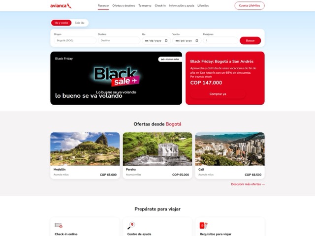 Figure 12 - Black Friday sale and promotional themes observed in phishing pages targeting Avianca
