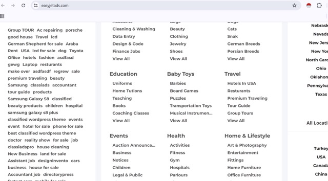 Figure 15 - Advertising and refund related domains dominated the list targeting Easyjet