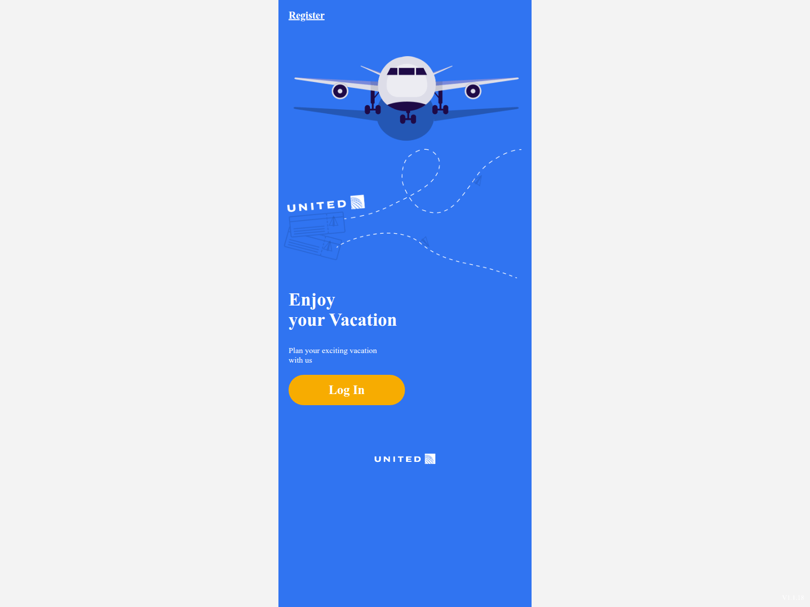 Figure 16 - Fake login portal targeting United Airlines