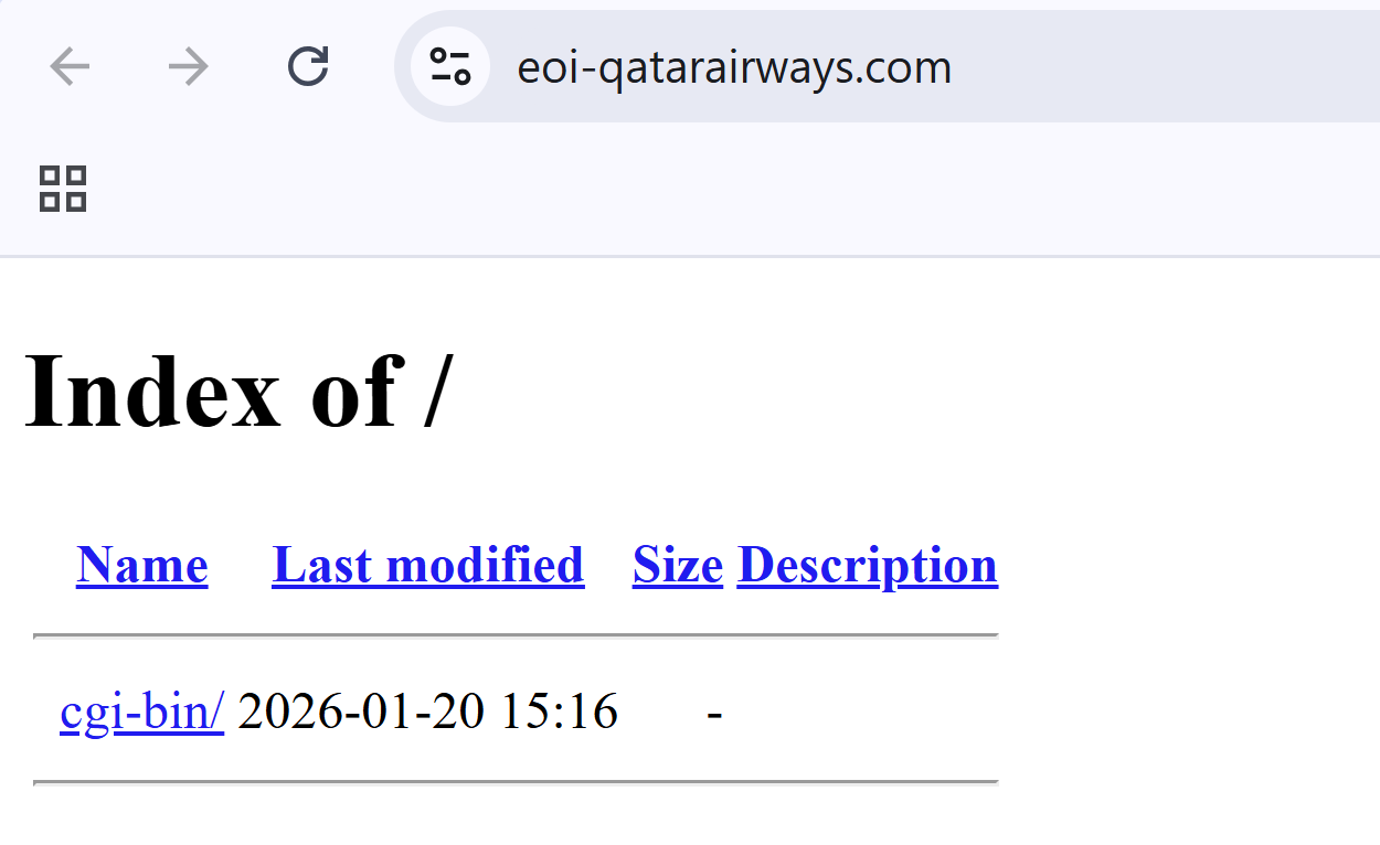 Figure 17 - Open directory observed on a recently registered domain targeting EOI and ranking on Google Search Engine