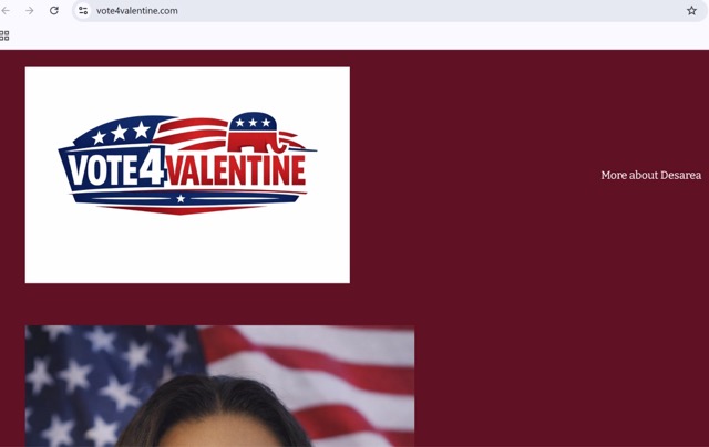 Figure 4 - Pushing U.S. election-based narratives during the peak of Valentine’s week to drive traffic (while not malicious, this site remains unverified by any authorized entity)