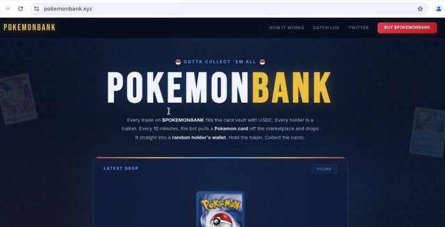 Figure 10 - Pokémon-themed cryptocurrency platform combining token ownership with collectible card rewards