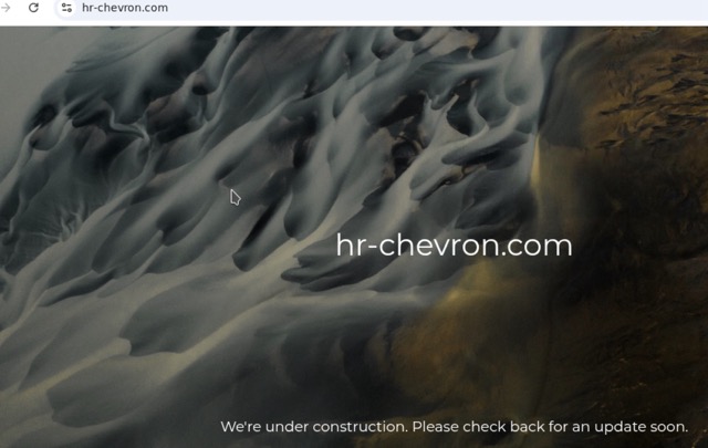 Figure 4a - Website under construction targeting the recruitment and hiring wing of energy-based companies