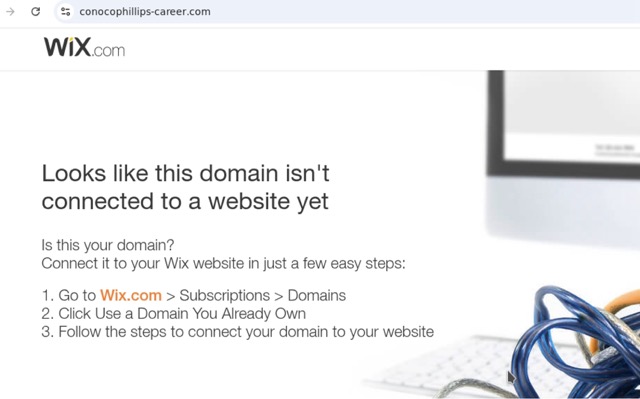 Figure 4b - Website under construction targeting the recruitment and hiring wing of energy-based companies