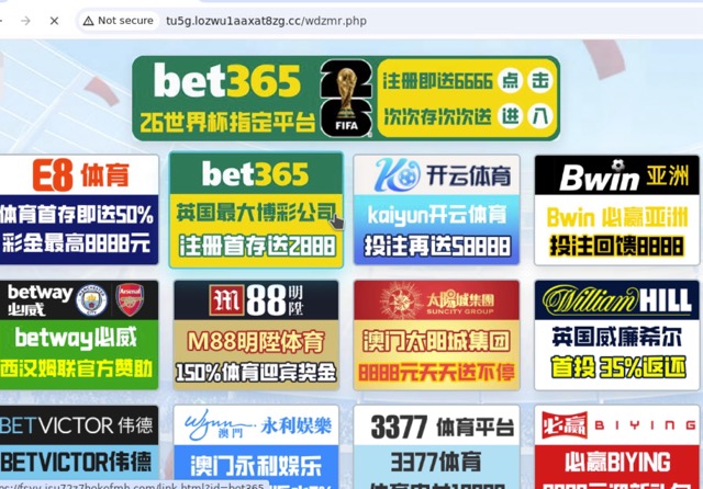 Figure 7 - Forwarded visitors through intermediary infrastructure before gambling-related content