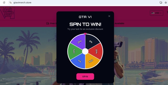 Figure 3 - Other than the gaming downloads, certain websites also offered gaming merchandize, trying to maximize monetization opportunities